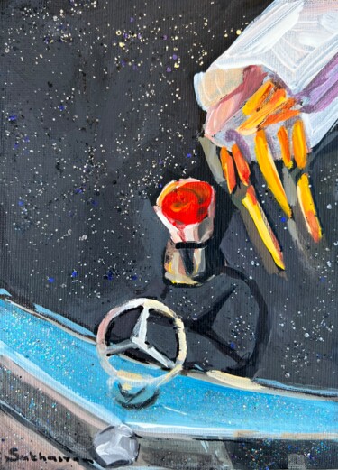 绘画 标题为“French Fries and Me…” 由Victoria Sukhasyan, 原创艺术品, 丙烯