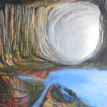 Painting titled "In the cave" by Viktorija Rutskaja, Original Artwork, Acrylic