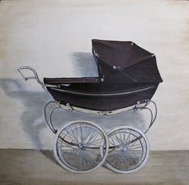 Painting titled "Vintage Stroller" by Victoria Wallace, Original Artwork