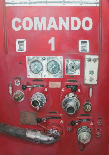 Pittura intitolato "Comando 1" da Victor Manuel Ojeda Collado, Opera d'arte originale, Acrilico