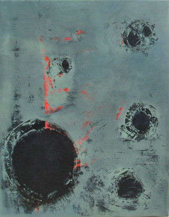 Peinture intitulée "trous noirs" par Isabelle Viennois, Œuvre d'art originale, Huile