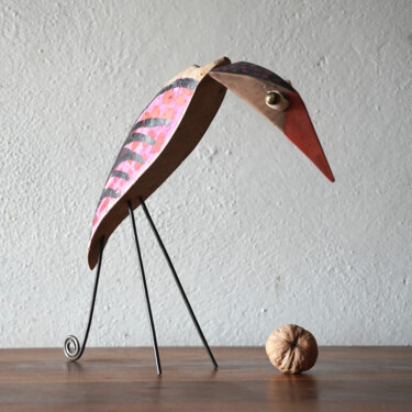 Sculpture titled "Fenimottero" by Daniela Vignati, Original Artwork, Wood