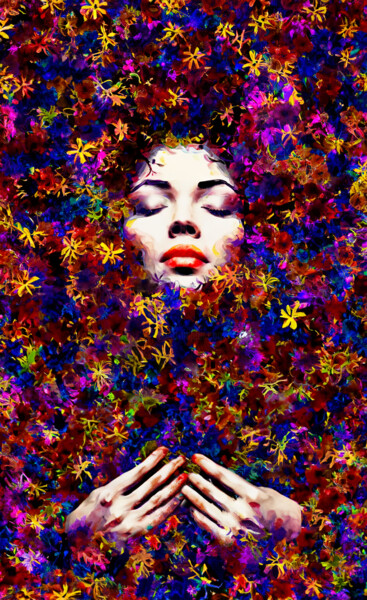 Digitale Kunst mit dem Titel "In bloom" von Viktor Artemev, Original-Kunstwerk, Digitale Malerei