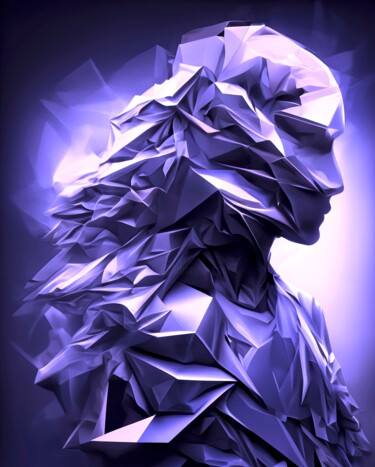 Digitale Kunst getiteld "Suprematist creatur…" door Viktor Artemev, Origineel Kunstwerk, Digitaal Schilderwerk