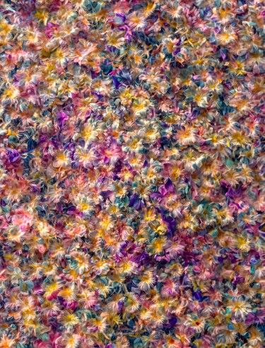 Arts numériques intitulée "Floral Pollock" par Viktor Artemev, Œuvre d'art originale, Peinture numérique