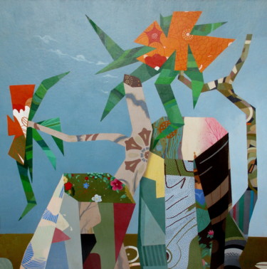 Painting titled ""Orchids"" by Viktor Miniailo, Original Artwork, Gouache
