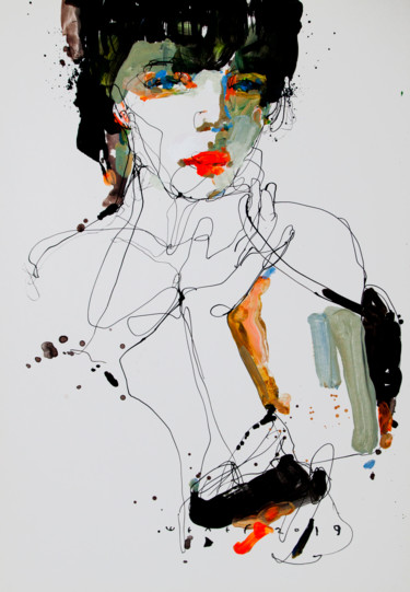 图画 标题为“Lady 27” 由Viktor Sheleg, 原创艺术品, 丙烯