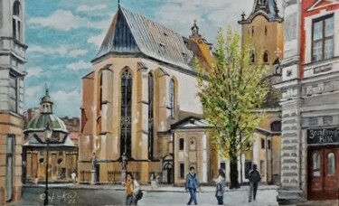 Картина под названием "Кафедральный собор…" - Виктор Сорока, Подлинное произведение искусства, Масло