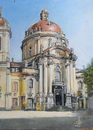 Schilderij getiteld "Доминиканский собор…" door Viktor Soroka, Origineel Kunstwerk, Olie