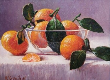 Peinture intitulée "Clementines" par Viktor Vaveikin, Œuvre d'art originale, Huile