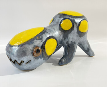 Sculpture intitulée "Fantasy Hippopotamus" par Viktor Zuk, Œuvre d'art originale, Céramique