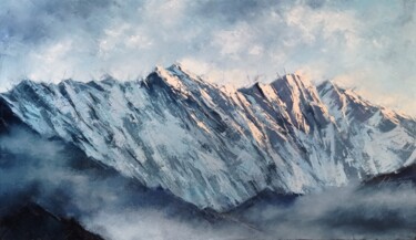Malarstwo zatytułowany „Morning in the moun…” autorstwa Виктория Кернер, Oryginalna praca, Olej