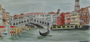 Painting titled "Venezia 2" by Viktoria Palamarchuk, Original Artwork, Watercolor