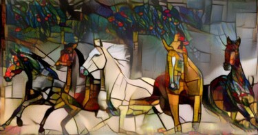 数字艺术 标题为“color horse22” 由Viktoriay Bozhko, 原创艺术品, 数字油画