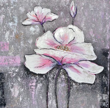 Картина под названием "Волшебный цветок" - Viktoriia Balandina, Подлинное произведение искусства, Акрил Установлен на Деревя…