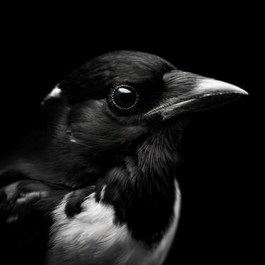 Artes digitais intitulada "Magpie" por Viktoriia Gladkova, Obras de arte originais, Imagem gerada por IA