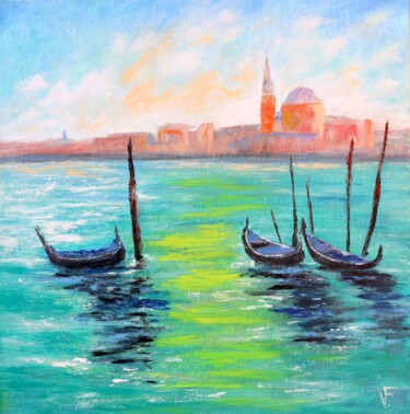 Pintura intitulada "Venice." por Viktoriya Filipchenko, Obras de arte originais, Óleo