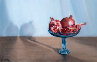 제목이 "Pomegranates Still…"인 미술작품 Viktoriya Yakubouskaya로, 원작, 파스텔