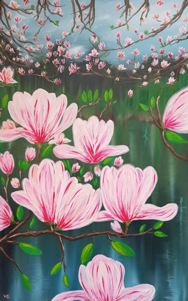 Peinture intitulée "Beauty of the bloom" par Viktoriya Gorokhova, Œuvre d'art originale, Huile