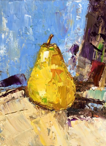 "Yellow Pear Still L…" başlıklı Tablo Vilma Gataveckiene tarafından, Orijinal sanat, Petrol
