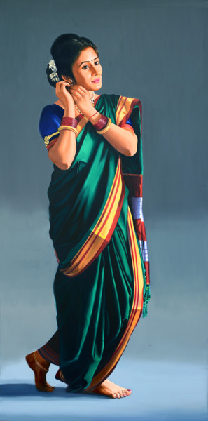 Malarstwo zatytułowany „Manodnya” autorstwa Vinayak Takalkar, Oryginalna praca, Olej