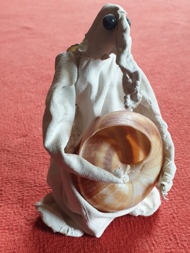 Sculpture intitulée "le pélican-escargot" par Vincent Bouillat, Œuvre d'art originale, Fil de fer