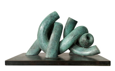 Skulptur mit dem Titel "L'H Rapaillé I" von Vincent Champion-Ercoli, Original-Kunstwerk, Bronze