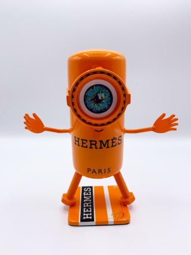 Sculptuur getiteld "Minion Hermes" door Vincent Duchêne, Origineel Kunstwerk, Roestvrij Staal