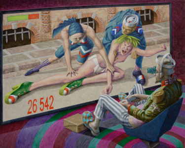 Pintura titulada "Serious game" por Vincent Lacroix, Obra de arte original, Oleo