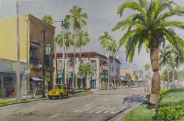 Pintura titulada "Venice Florida - 03" por Vincent Monluc, Obra de arte original, Acuarela