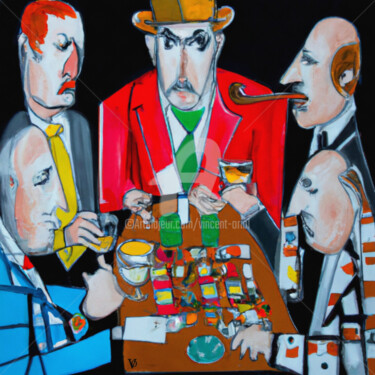 「"Jeux d'argent"」というタイトルのデジタルアーツ Vincent Oriolによって, オリジナルのアートワーク, デジタル絵画