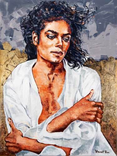 Pintura intitulada "Michael: The Legend…" por Vincent Vee, Obras de arte originais, Acrílico