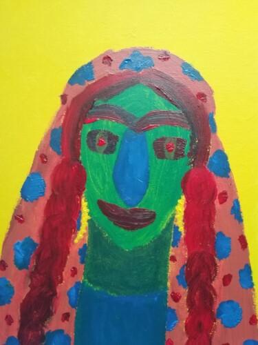 Peinture intitulée "Femme Rom" par Vincent Cheikh, Œuvre d'art originale, Acrylique