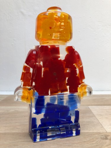 Sculpture titled "legoclusion N°5" by Vincent Sabatier (VerSus), Original Artwork, Casting