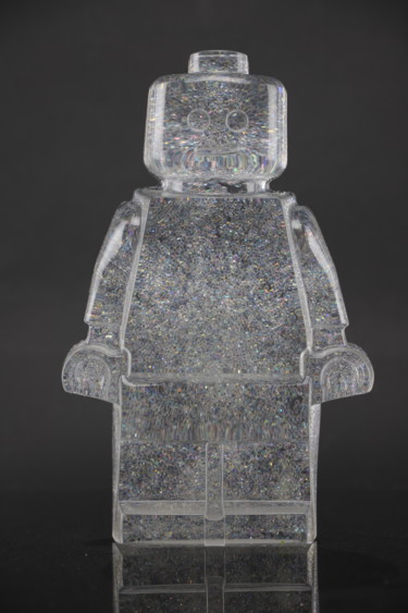 Sculpture titled "ROBOCLUSION DIAMANT…" by Vincent Sabatier (VerSus), Original Artwork, Resin