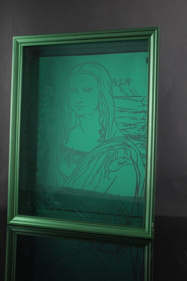 印花与版画 标题为“only green Mona Lisa” 由Vincent Sabatier (VerSus), 原创艺术品, 雕刻