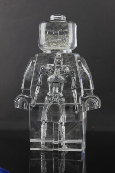 Sculpture titled "roboclusion Termina…" by Vincent Sabatier (VerSus), Original Artwork, Resin