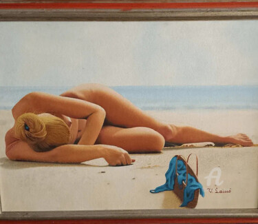 Painting titled "Mare" by Vincenzo Laino, Original Artwork, Oil