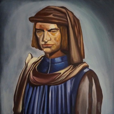 Painting titled "Lorenzo il Magnifico" by Vincenzo Cohen, Original Artwork, Oil