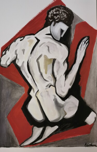 Painting titled "Il ritorno" by Vincenzo Cohen, Original Artwork, Tempera