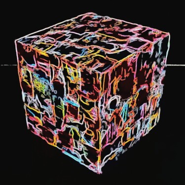 Arts numériques intitulée "Cubik" par Vinet-Larente, Œuvre d'art originale, Peinture numérique