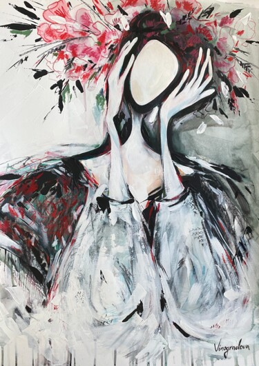 Pintura intitulada "Hush" por Rymma Vinogradova, Obras de arte originais, Aquarela