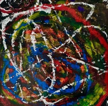Картина под названием "Stormy colours outs…" - Vio, Подлинное произведение искусства, Акрил