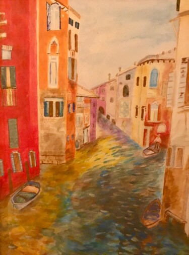 Malarstwo zatytułowany „À Venice” autorstwa Violetta André, Oryginalna praca, Akwarela