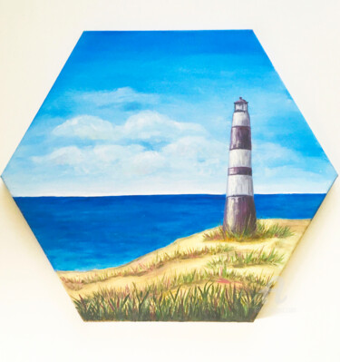 "Lighthouse" başlıklı Tablo Violetta Golden tarafından, Orijinal sanat, Petrol