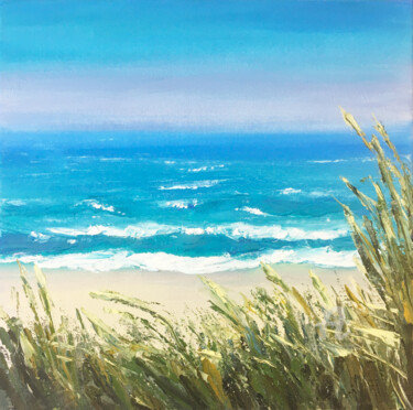 제목이 "Seascape painting -…"인 미술작품 Violetta Golden로, 원작, 기름 나무 들것 프레임에 장착됨