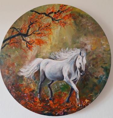 "caballo en otoño" başlıklı Tablo Virberri tarafından, Orijinal sanat, Akrilik