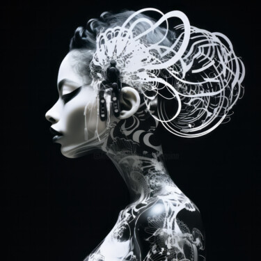 Digital Arts titled "Emiko" by Virgil Quinn, Original Artwork, AI generated image