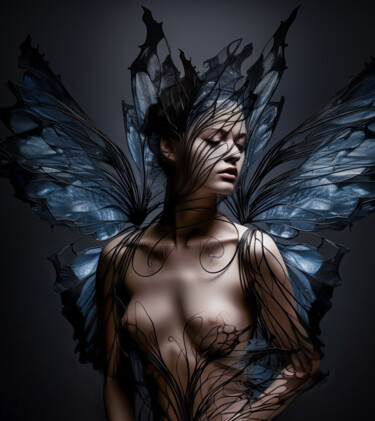 Digitale Kunst mit dem Titel "Wings of Desire" von Virgil Quinn, Original-Kunstwerk, Digitale Fotografie