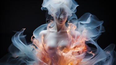 Arts numériques intitulée "where there's smoke…" par Virgil Quinn, Œuvre d'art originale, Photographie manipulée